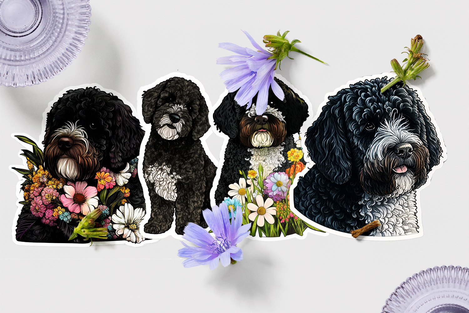 Portuguese Water Dog - Vinyl Sticker Bundle